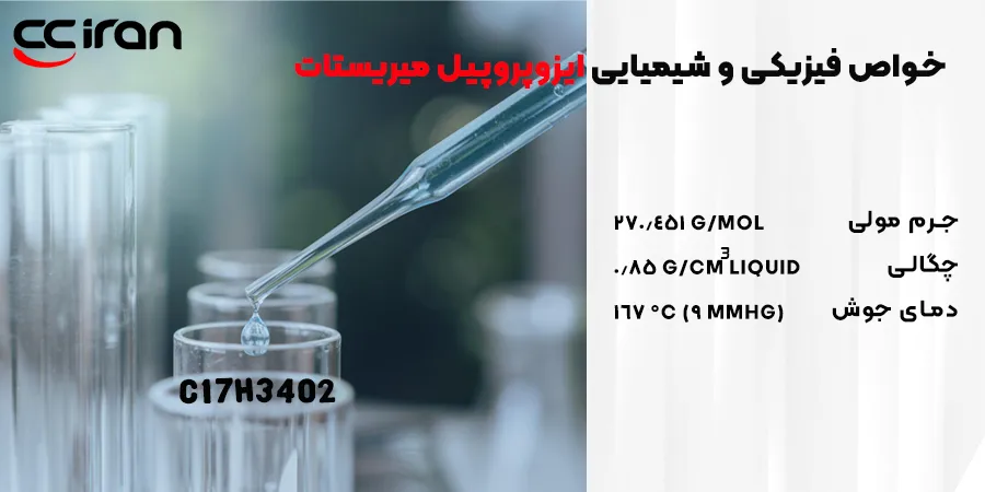 خواص فیزیکی و شیمیایی ایزوپروپیل میریستات